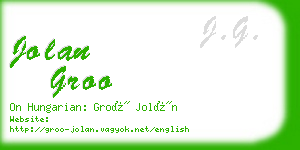 jolan groo business card